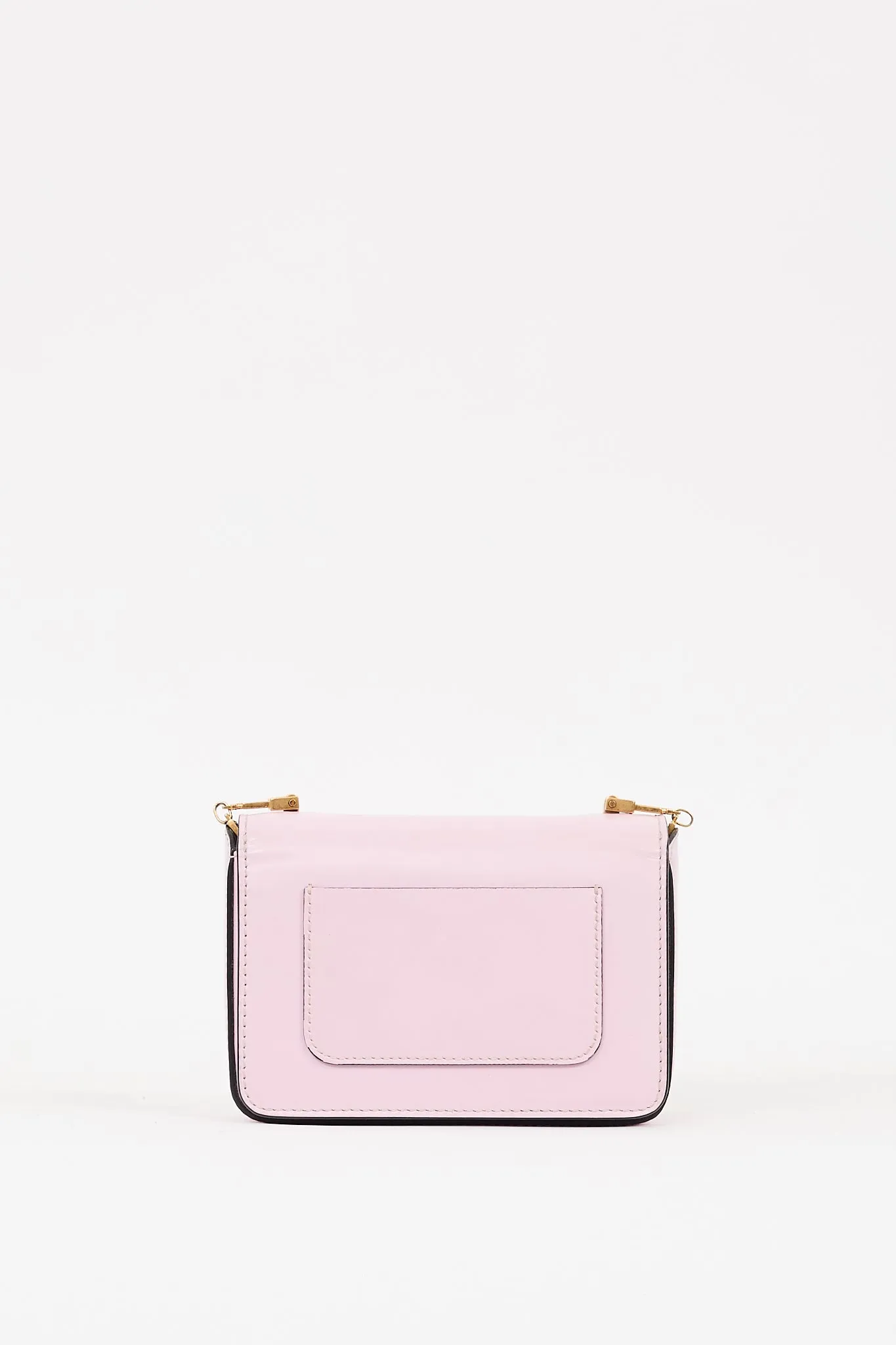 Pink Leather Mini Icon Flap Bag