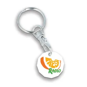 Plastic Trolley Coin Key Ring