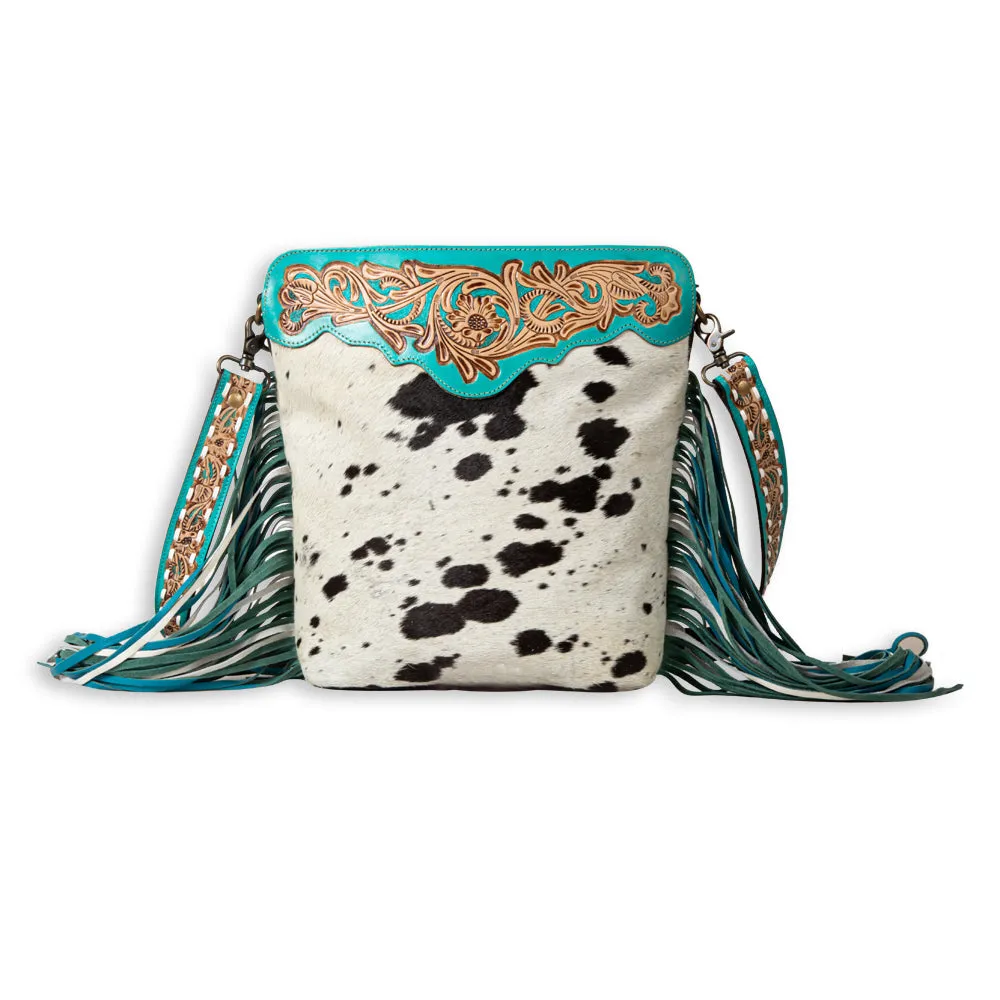 Pony Trail  Fringed Hand-Tooled Bag