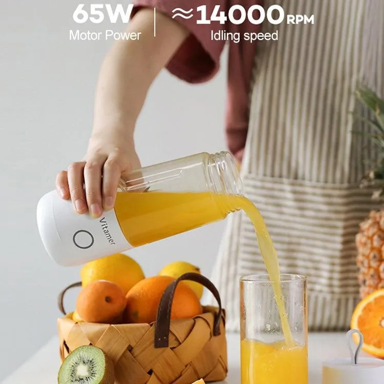 Portable Rechargeable Fruit Juicer & Blender with Integrated Lemon Squeezer and Reamer