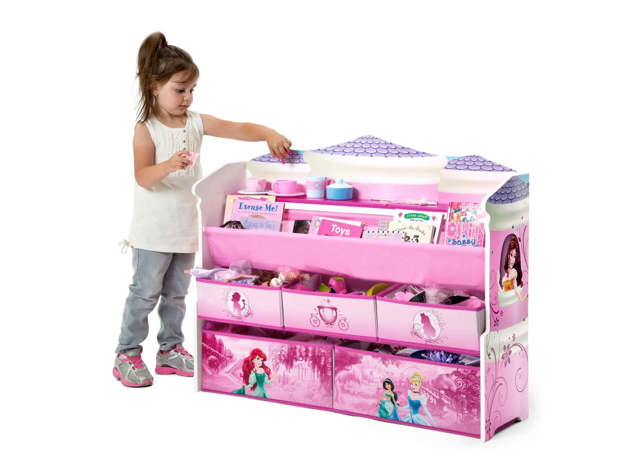 Princess Deluxe Book & Toy Organizer