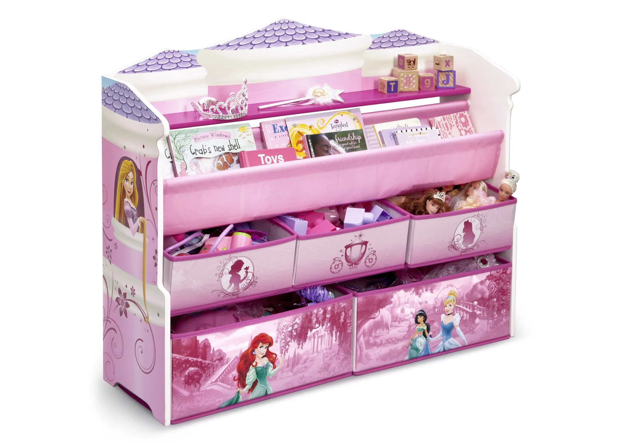 Princess Deluxe Book & Toy Organizer