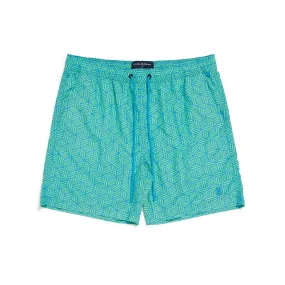 Psycho Bunny Jasper Lightweight Swim Trunk- Green Gecko