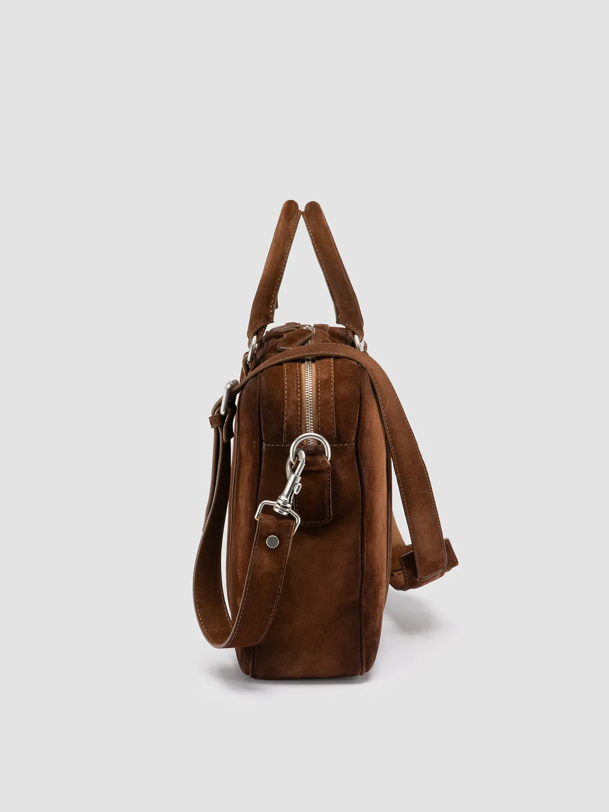 QUENTIN 010 - Brown Suede Bag