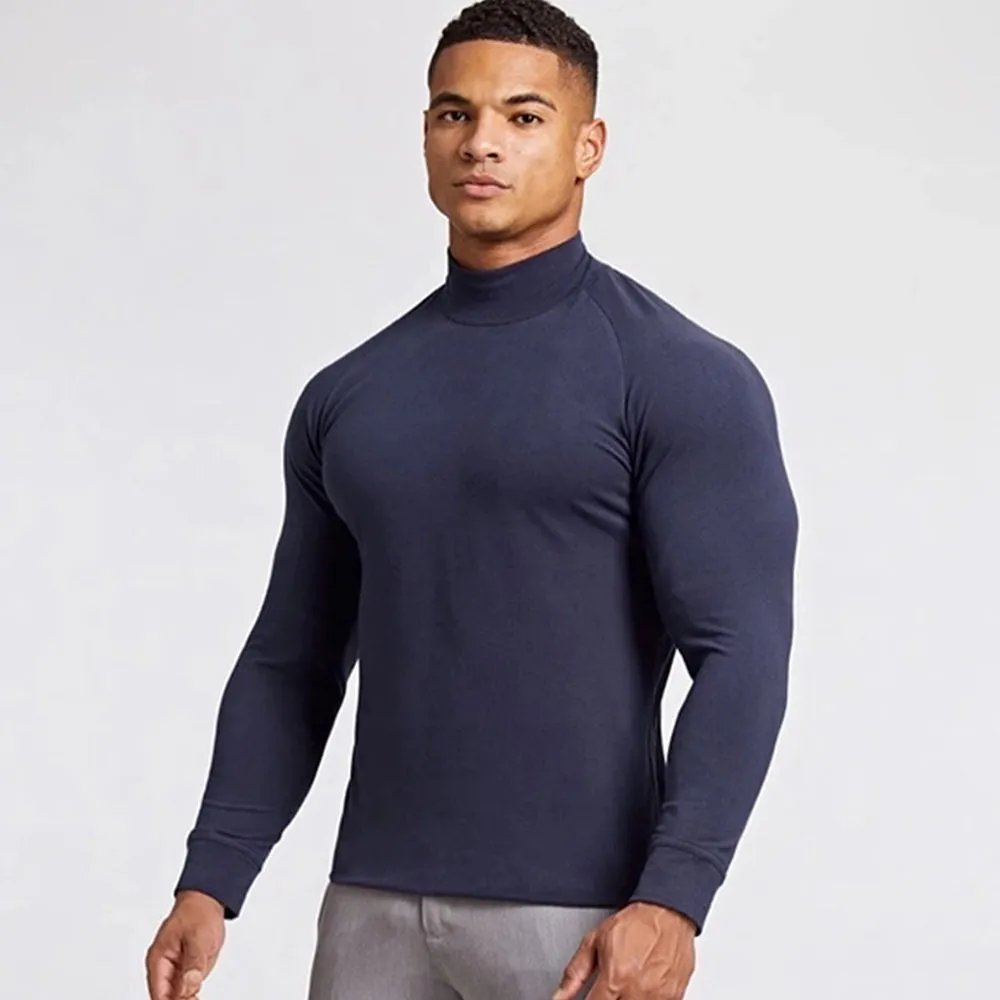 Quick dry Long sleeve Shirt Men Gym Fitness T-shirt Male Running Sport Bodybuilding Skinny Tee Tops Spring New Workout Clothing