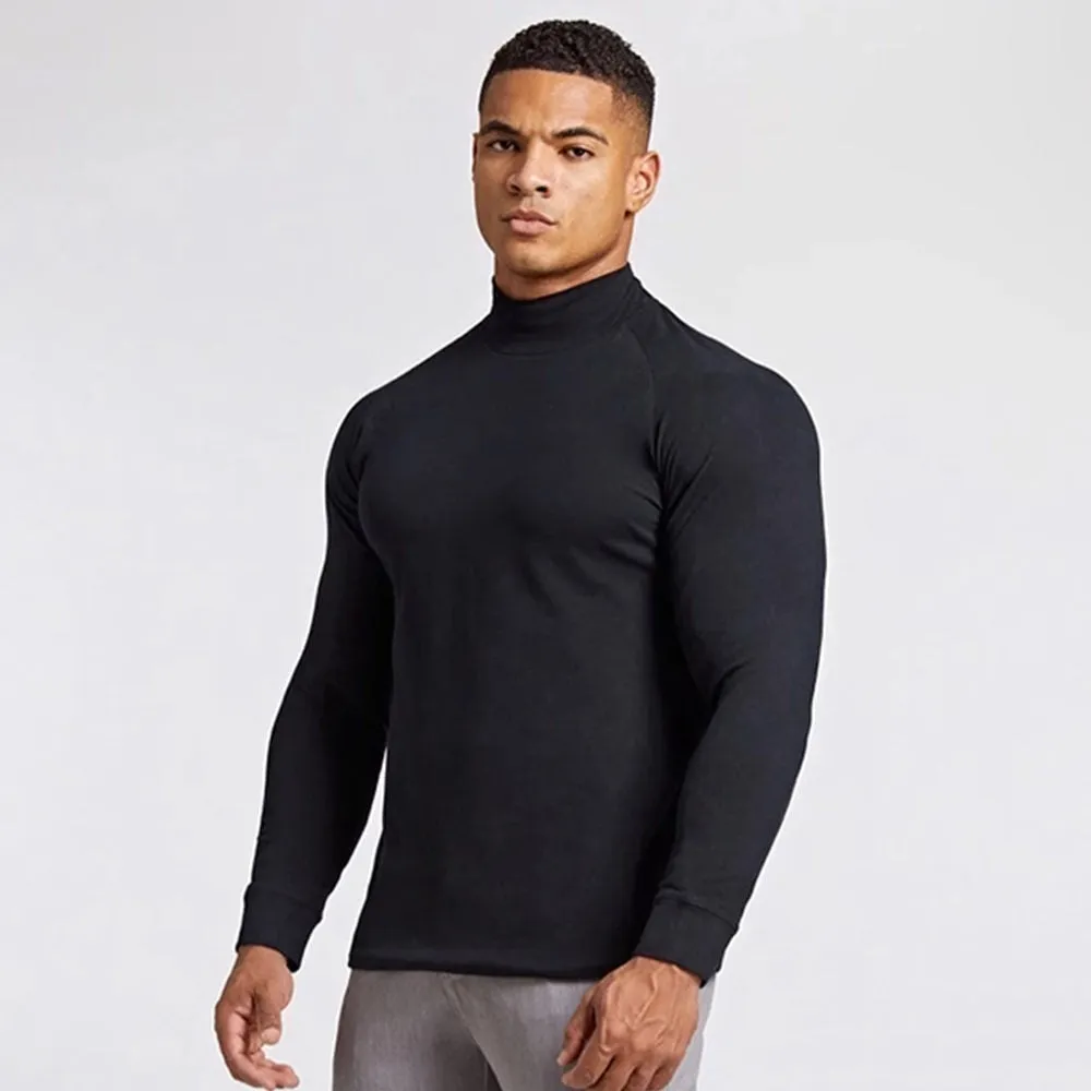 Quick dry Long sleeve Shirt Men Gym Fitness T-shirt Male Running Sport Bodybuilding Skinny Tee Tops Spring New Workout Clothing