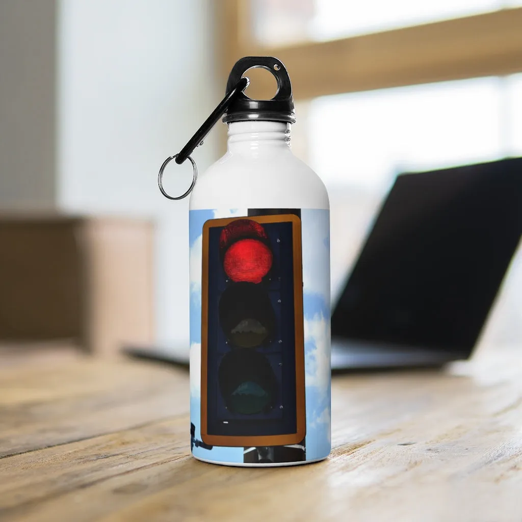 Red Light Stainless Steel Water Bottle