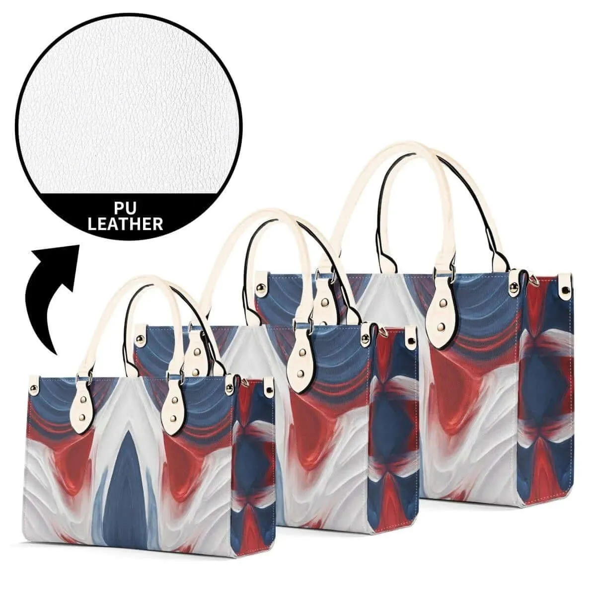 Red White Blue Swirls Bag