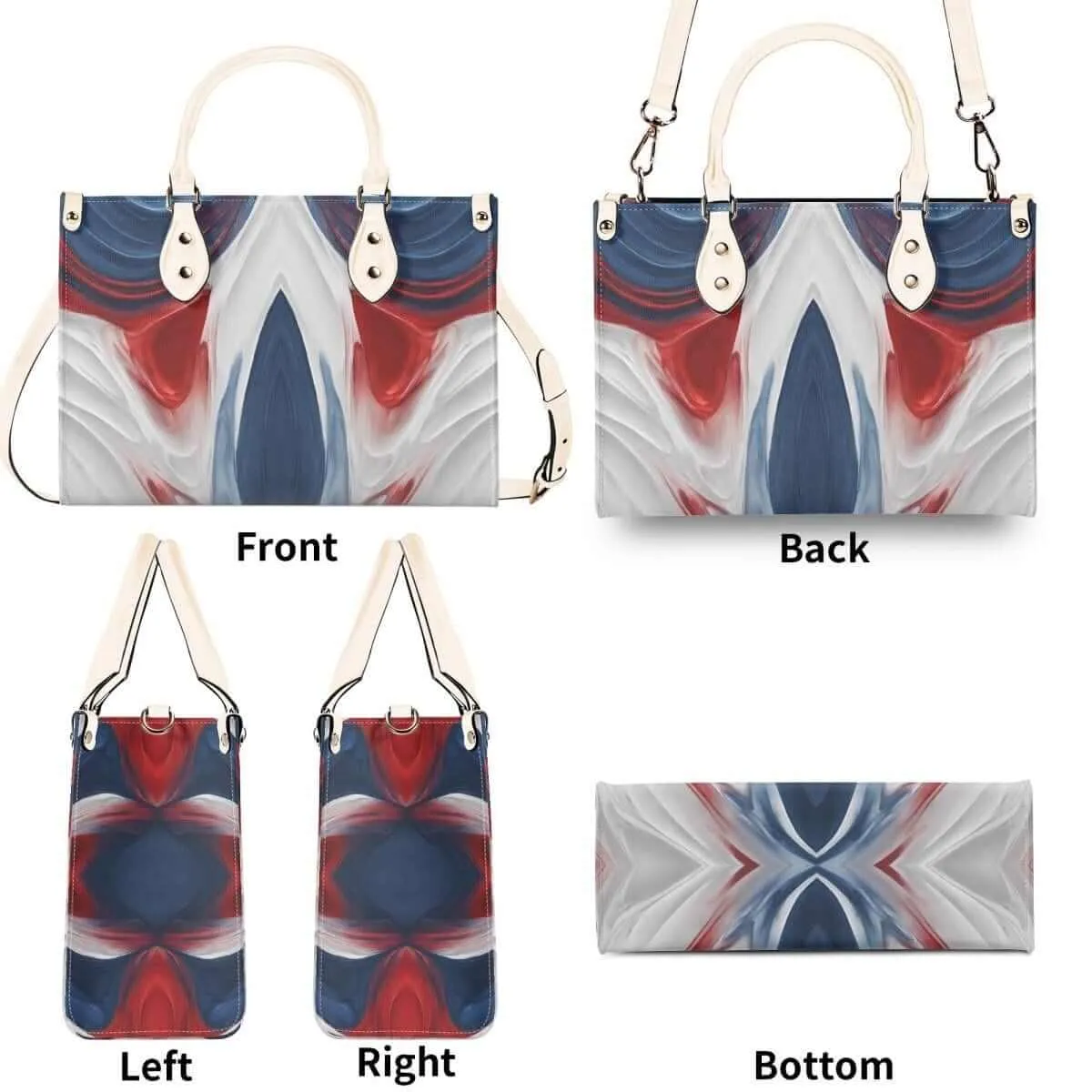 Red White Blue Swirls Bag