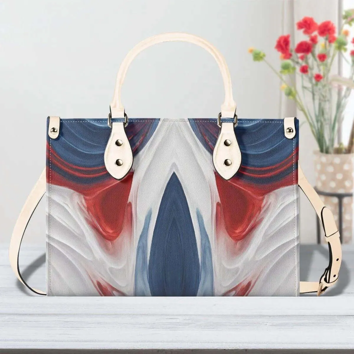 Red White Blue Swirls Bag