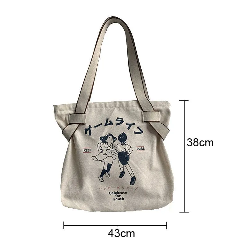 Retro Eco Reusable Tote Shopping Bag