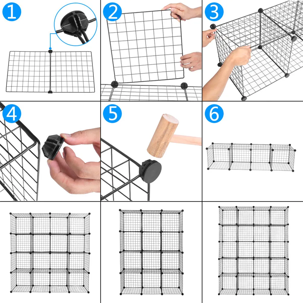 RONSHIN Diy 20-cube Storage Rack Multifunctional Unit Modular Organizer