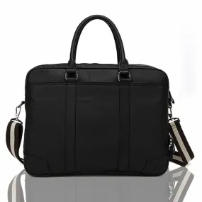 Rossie Viren Vintage  Classic Double  Zip Leather  Briefcase Work Bags