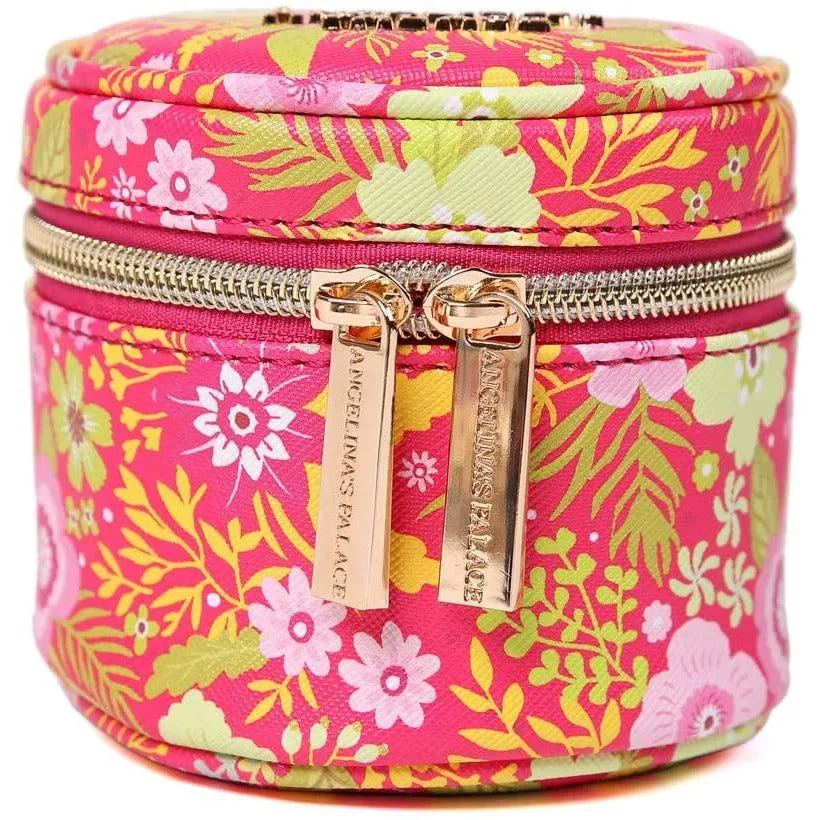 Round Jewelry Case Blossom Fuschia