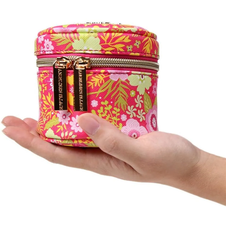 Round Jewelry Case Blossom Fuschia