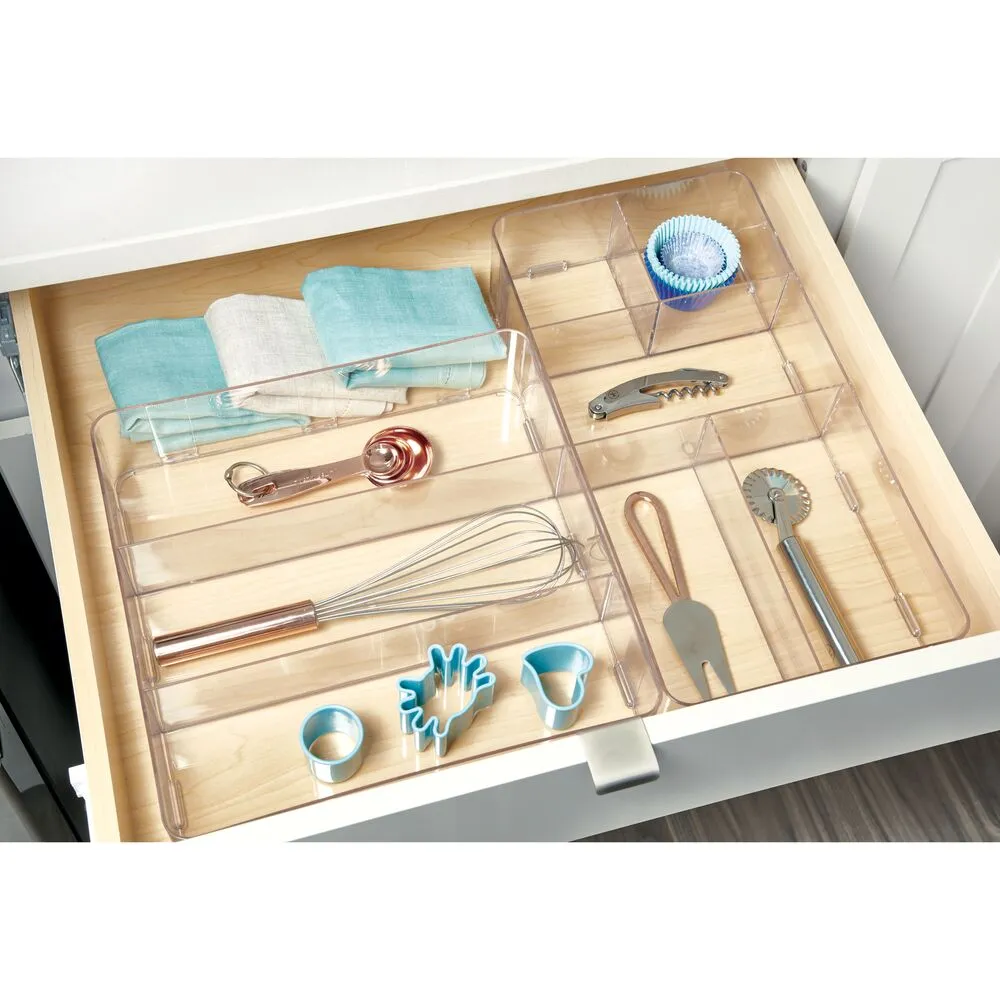 RPET Clarity Interlocking Divider Drawer Organizer 8" x 16" x 3"