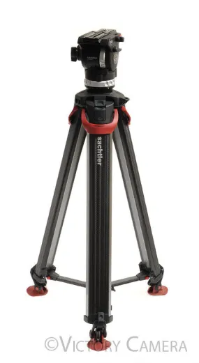 Sachtler Flowtech 75 Aktiv Carbon Fiber Tripod w/ Ace XL Fluid Head -Nice-