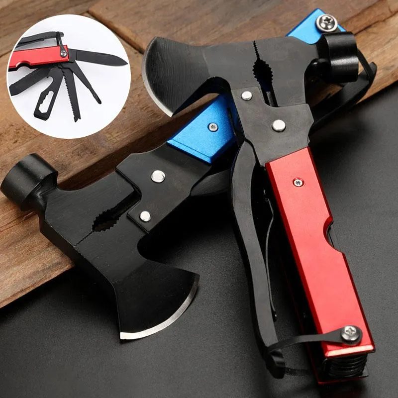 Saker Steel Hammer Axe Multitool for Camping