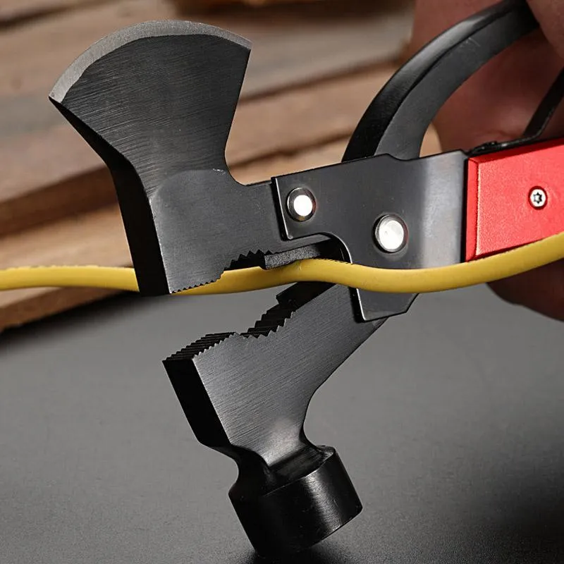 Saker Steel Hammer Axe Multitool for Camping