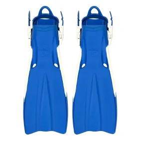 Scuba Choice Palantic Open Heel Rubber Dive Fins with Bag, Blue