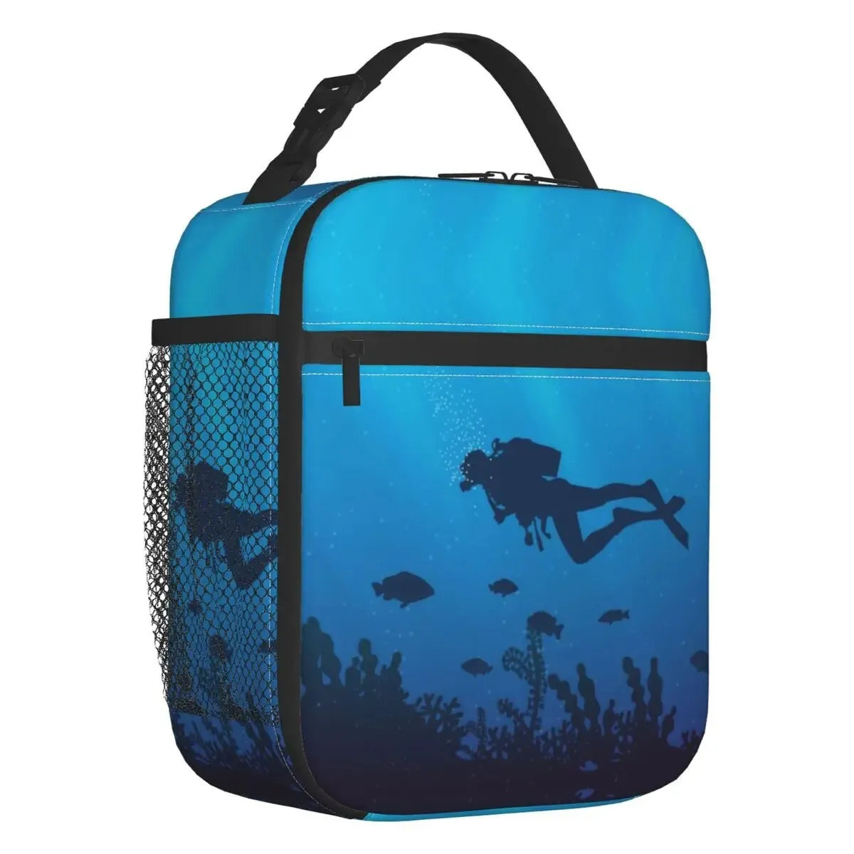 Scuba Diver Flag Reusable Lunch Bag for Women