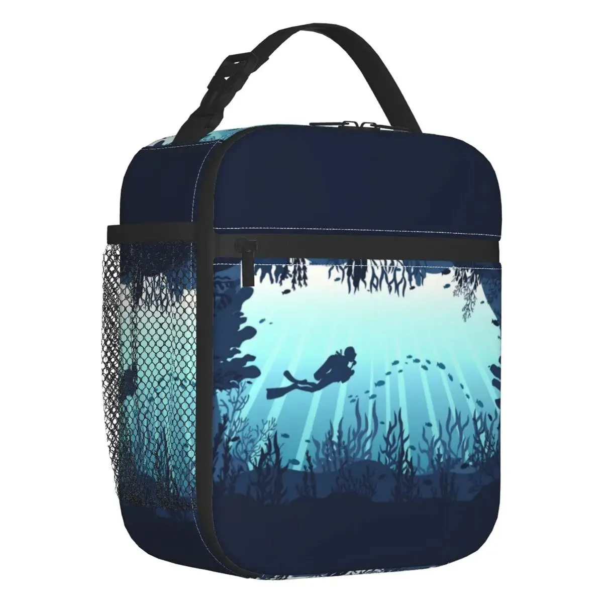 Scuba Diver Flag Reusable Lunch Bag for Women