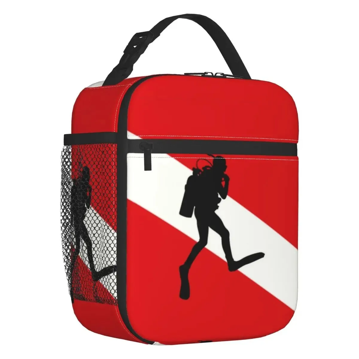 Scuba Diver Flag Reusable Lunch Bag for Women