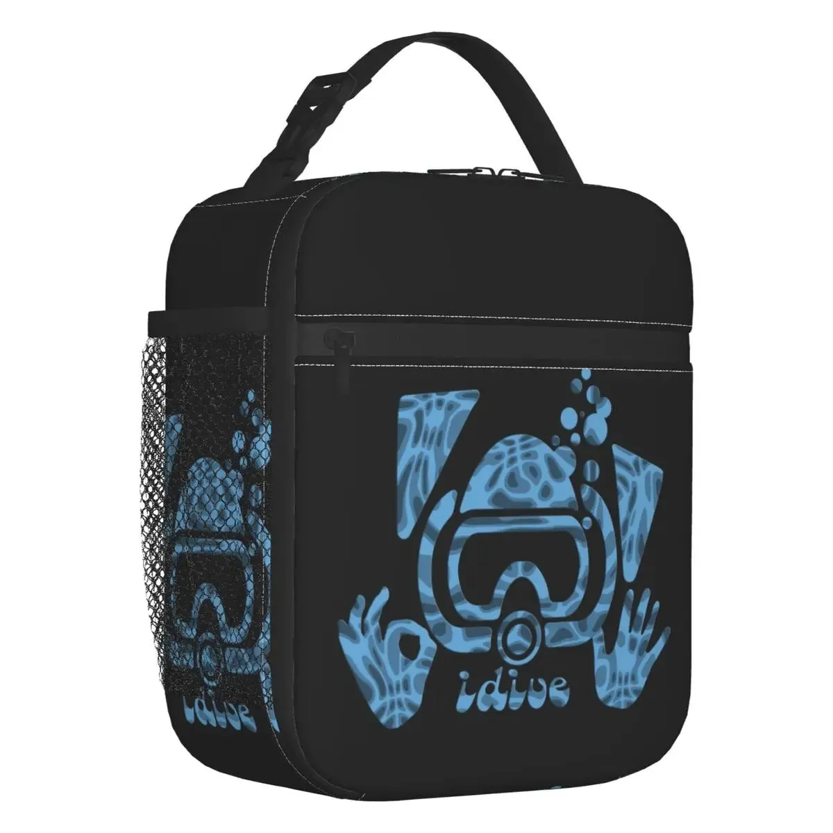 Scuba Diver Flag Reusable Lunch Bag for Women