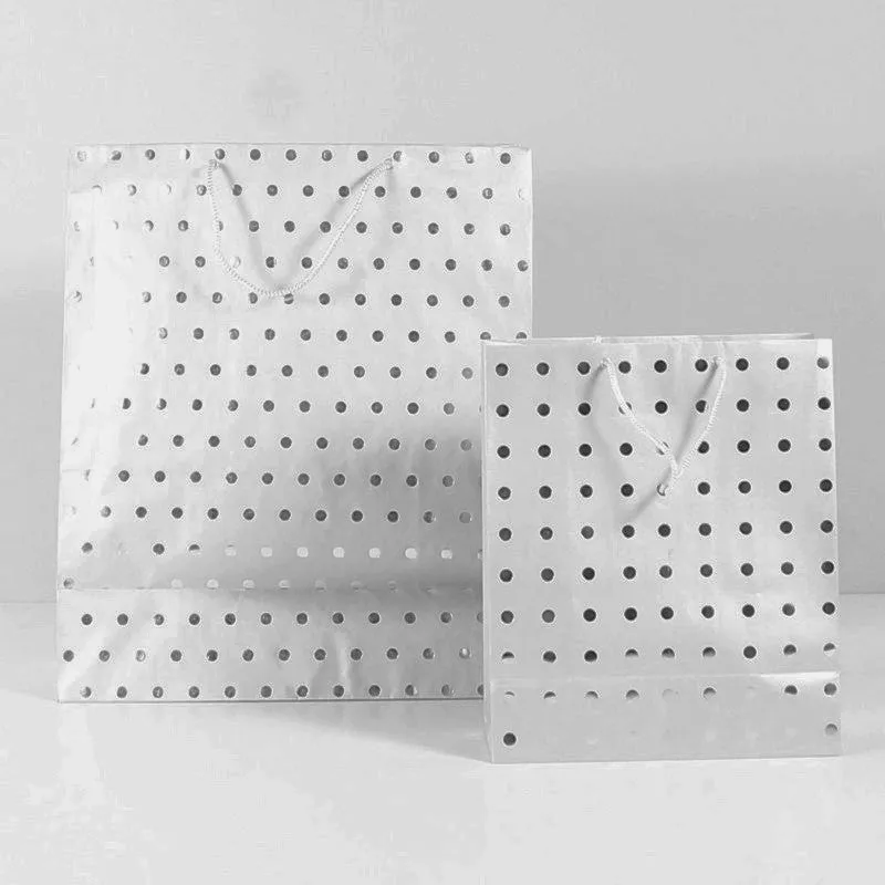 Shopping Bag - Silver Dots