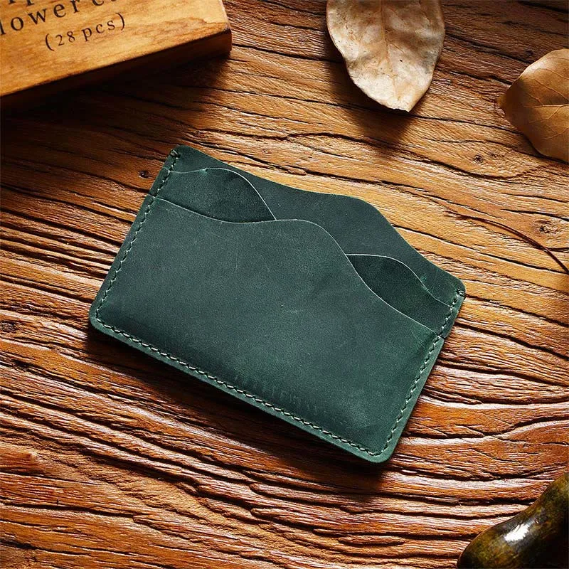 Slim Credit Card Wallet Men's Card Holder Retro Simple Portable Shopping Wallet