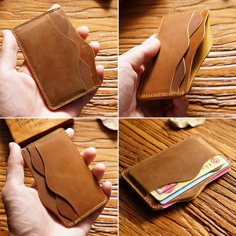 Slim Credit Card Wallet Men's Card Holder Retro Simple Portable Shopping Wallet