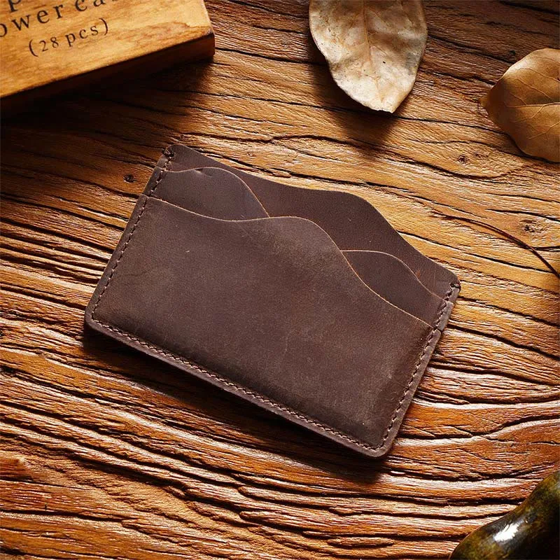 Slim Credit Card Wallet Men's Card Holder Retro Simple Portable Shopping Wallet