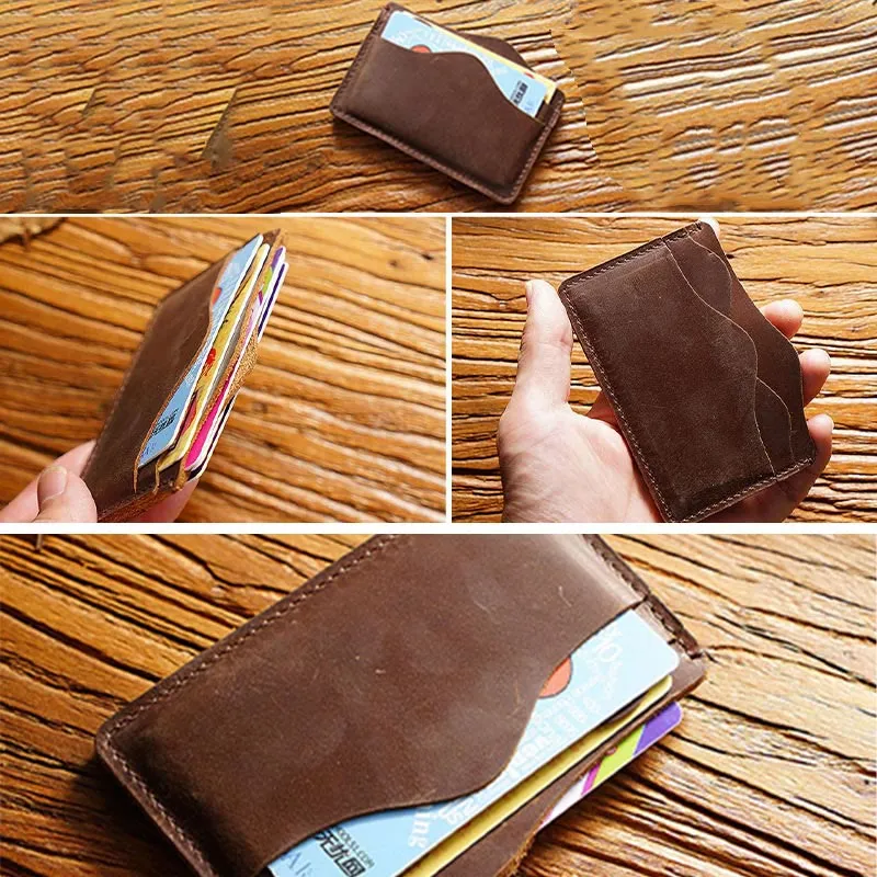 Slim Credit Card Wallet Men's Card Holder Retro Simple Portable Shopping Wallet