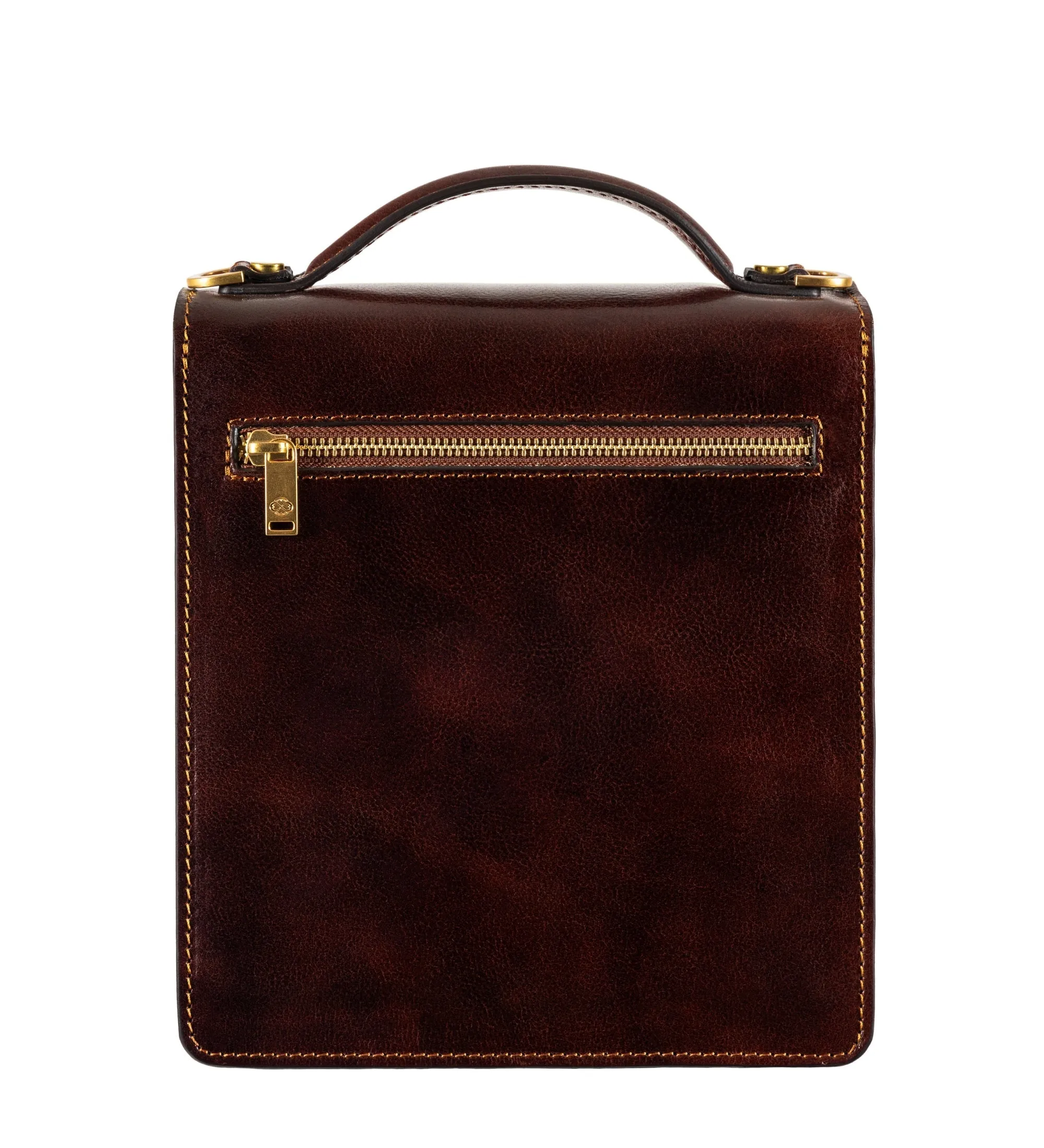 Small Full Grain Italian Leather Briefcase - Walden