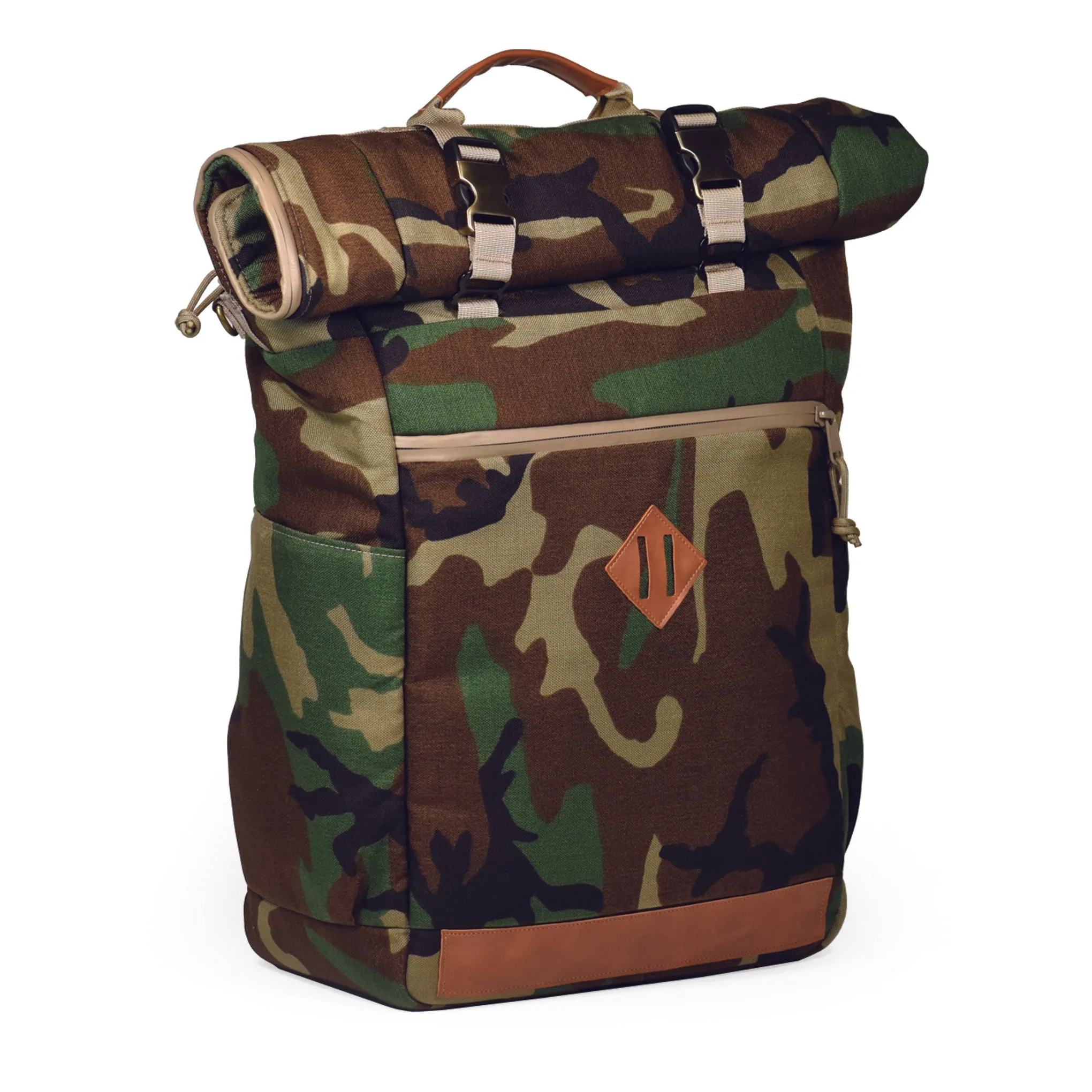 SMELL PROOF BACKPACK "THE SCOUT" - WOODLAND CAMO