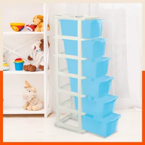 Stomo 6 Multi-Purpose Storage Organizer for Home and Office (Blue)