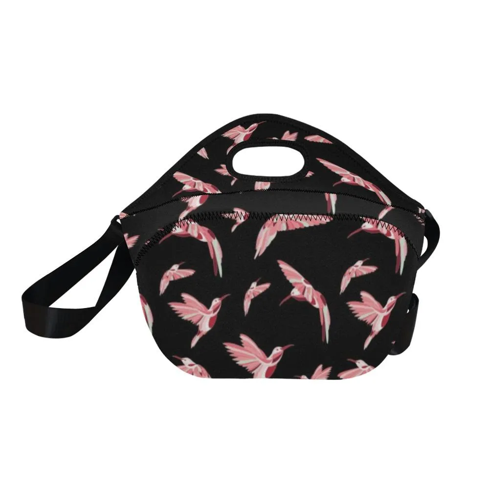 Strawberry Black Neoprene Lunch Bag/Large