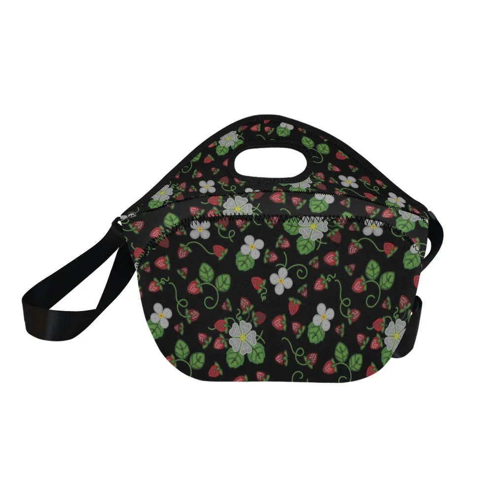 Strawberry Dreams Midnight Neoprene Lunch Bag/Large