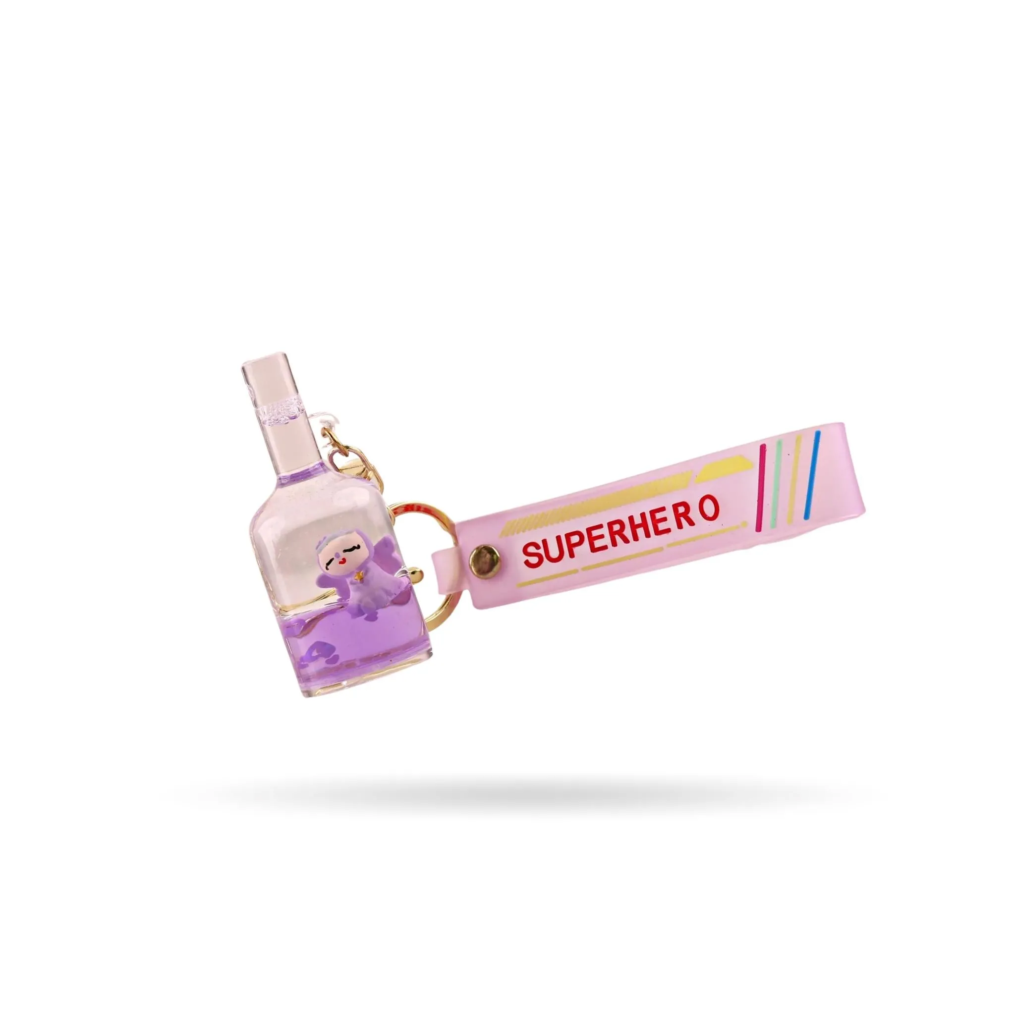 SUPERHERO BOTTLE KEYCHAIN