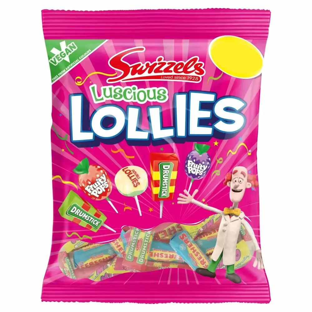 Swizzels Luscious Lollies Sweets - 132g Bag