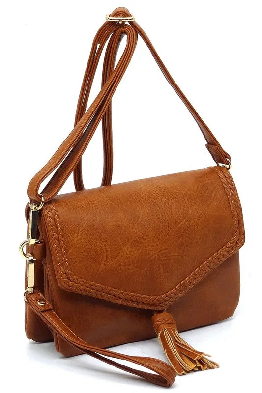 TEEK - Fashion Tassel Flap Envelope Crossbody Bag