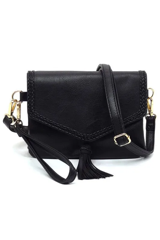 TEEK - Fashion Tassel Flap Envelope Crossbody Bag