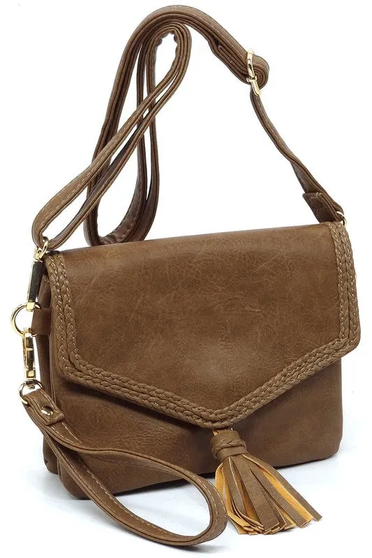 TEEK - Fashion Tassel Flap Envelope Crossbody Bag