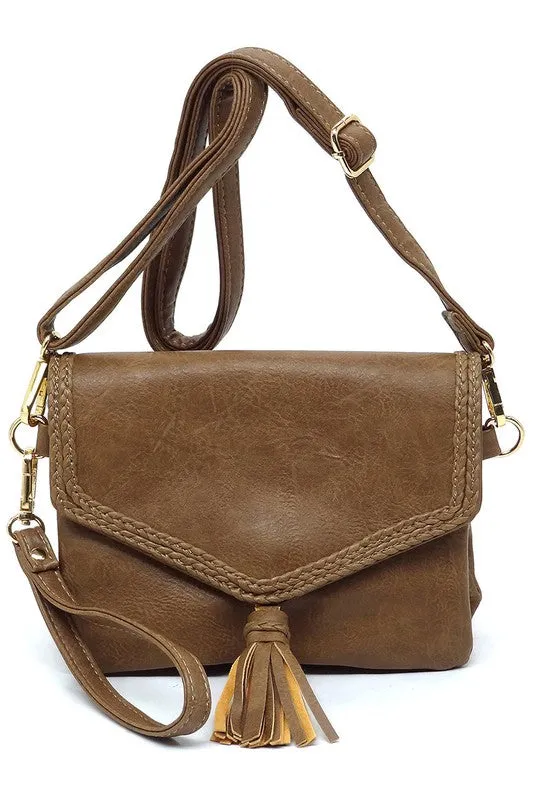 TEEK - Fashion Tassel Flap Envelope Crossbody Bag