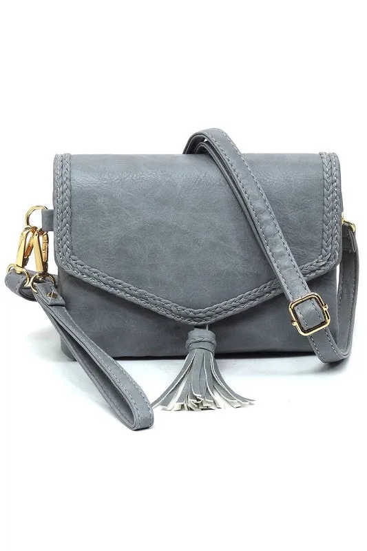 TEEK - Fashion Tassel Flap Envelope Crossbody Bag