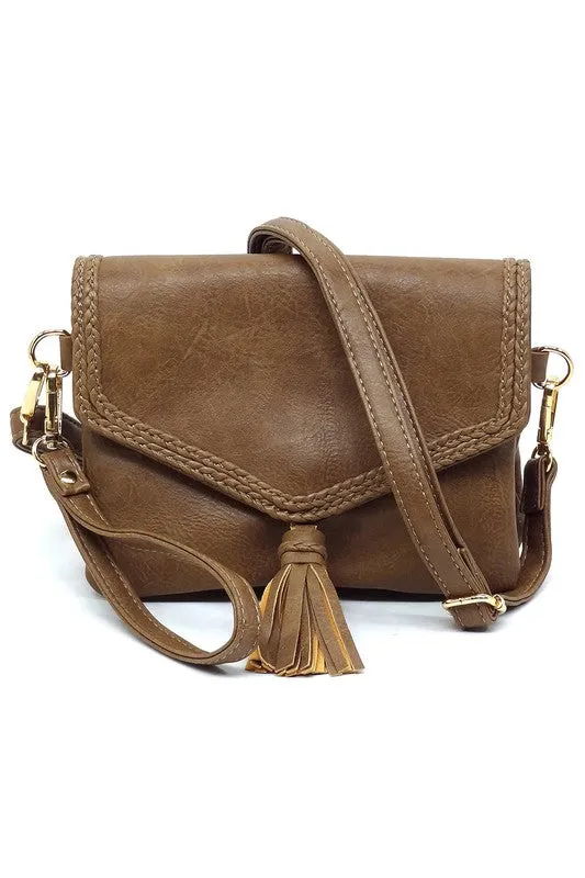 TEEK - Fashion Tassel Flap Envelope Crossbody Bag