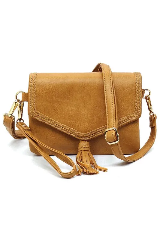 TEEK - Fashion Tassel Flap Envelope Crossbody Bag