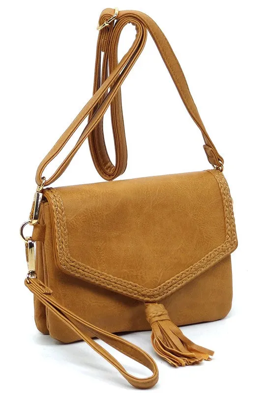 TEEK - Fashion Tassel Flap Envelope Crossbody Bag