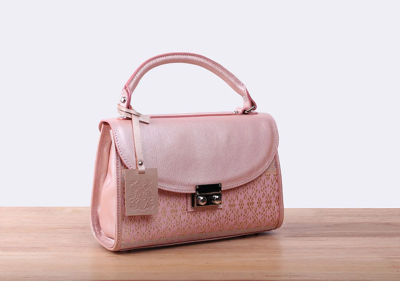 Thai Silk Flap Bag (Pink)