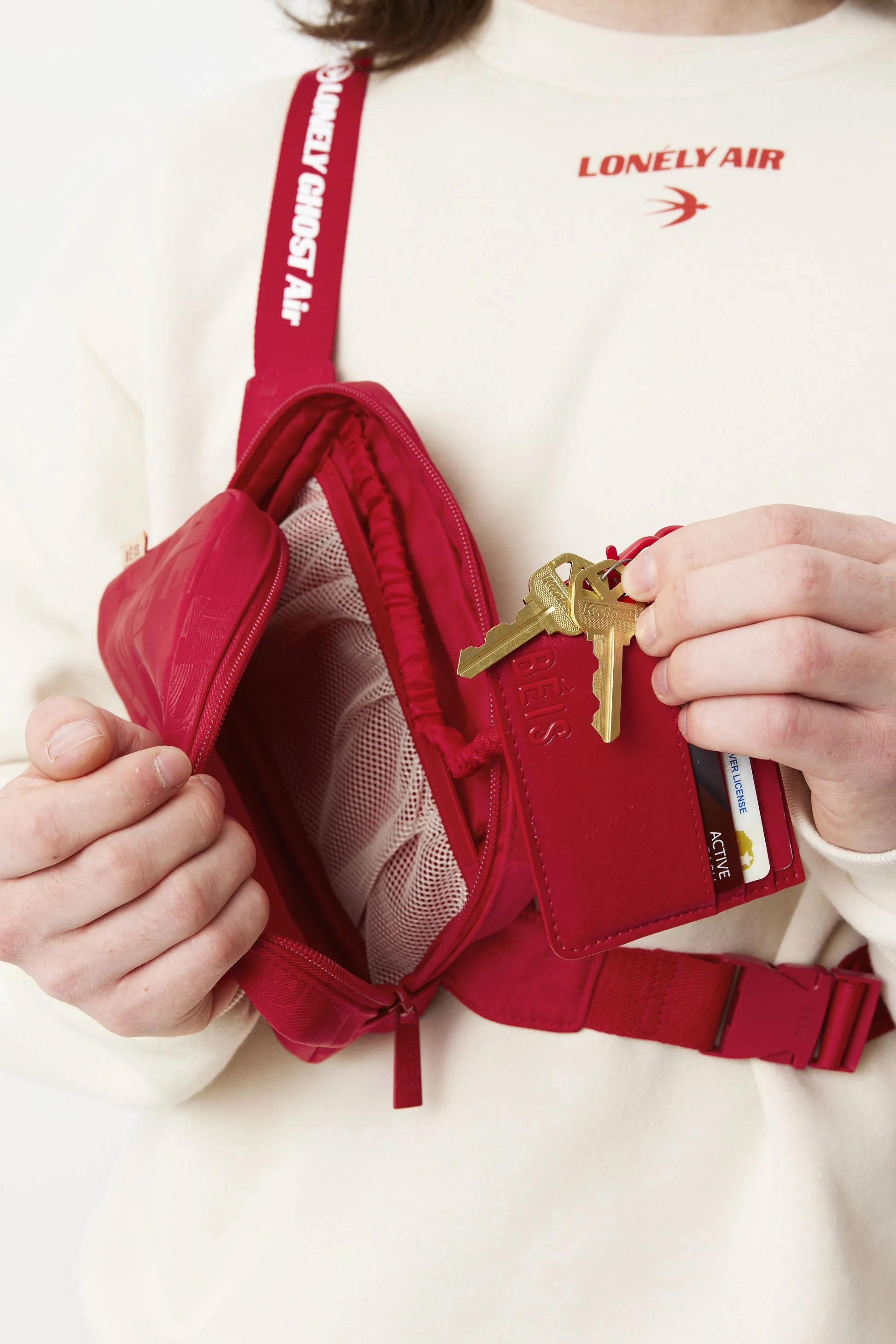 The Belt Bag in Text Me Red